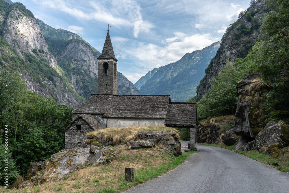 church in val verzasca, ticino, switzerland