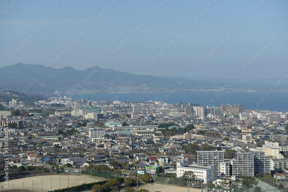 Obraz premium 日本，大分県別府市の風景