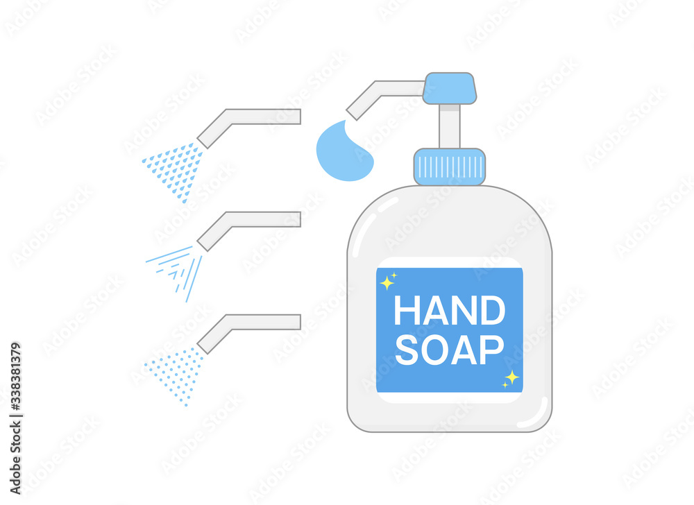 Illustration of hand soap. Hand soap bottle body. アイコン:ハンドソープ ボトル 石鹸 本体 セット Illustration of hand soap. Hand soap bottle body. アイコン:ハンドソープ ボトル 石鹸 本体 セット