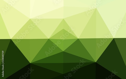 Dark Green vector triangle mosaic texture. Brand new colorful illustration in with gradient. Brand new design for your business.