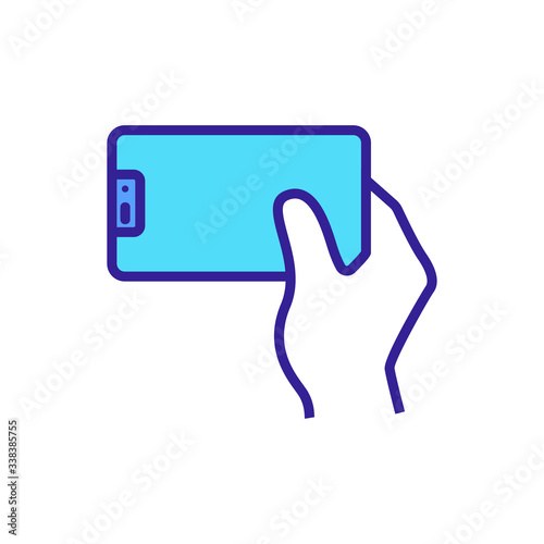phone icon vector. phone sign. color contour symbol illustration