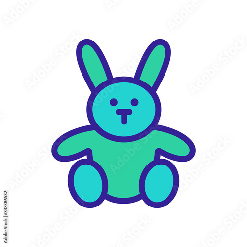 rabbit toy icon vector. rabbit toy sign. color contour symbol illustration