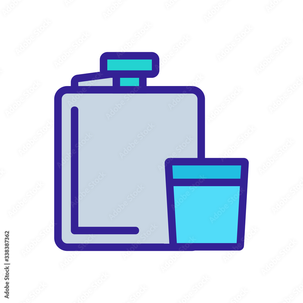 flask alcohol glass icon vector. flask alcohol glass sign. color contour symbol illustration flask alcohol glass icon vector. flask alcohol glass sign. color contour symbol illustration