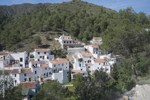 A view of the beautiful mountain hamlet of El Acebuchal, near Nerja, on the Costa Del Sol. © John