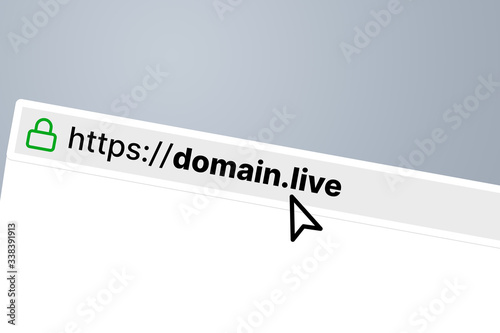 .live domain url in a browser bar photo