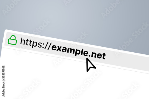 .net example url in a browser bar photo