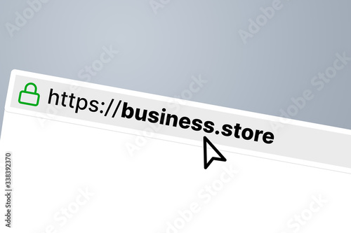 .store business url in a browser bar photo