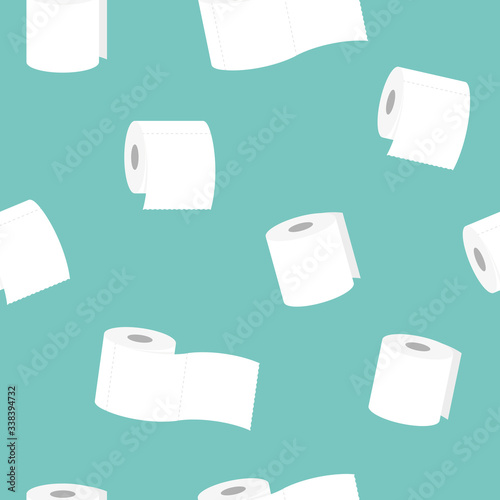 roll of toilet paper seamless pattern vector illustration EPS10