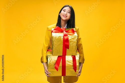woman with gift box