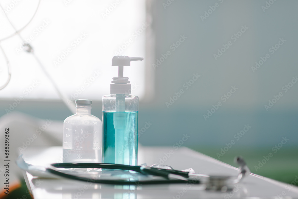 Medical stethoscope and alcohol, wash hands, hand sanitizer , Surgical Mask Medical stethoscope and alcohol, wash hands, hand sanitizer , Surgical Mask