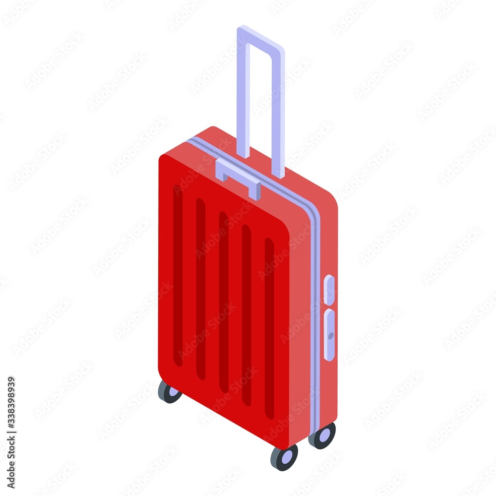 Travel bag icon. Isometric of travel bag vector icon for web design isolated on white background Travel bag icon. Isometric of travel bag vector icon for web design isolated on white background