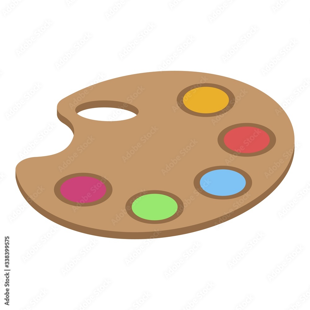 Fototapeta premium Color palette icon. Isometric of color palette vector icon for web design isolated on white background