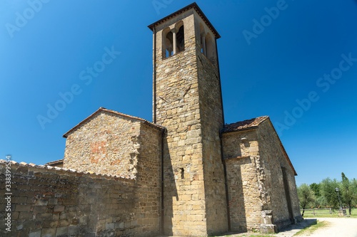 Medieval church of Piandisco  Tuscany  exterior