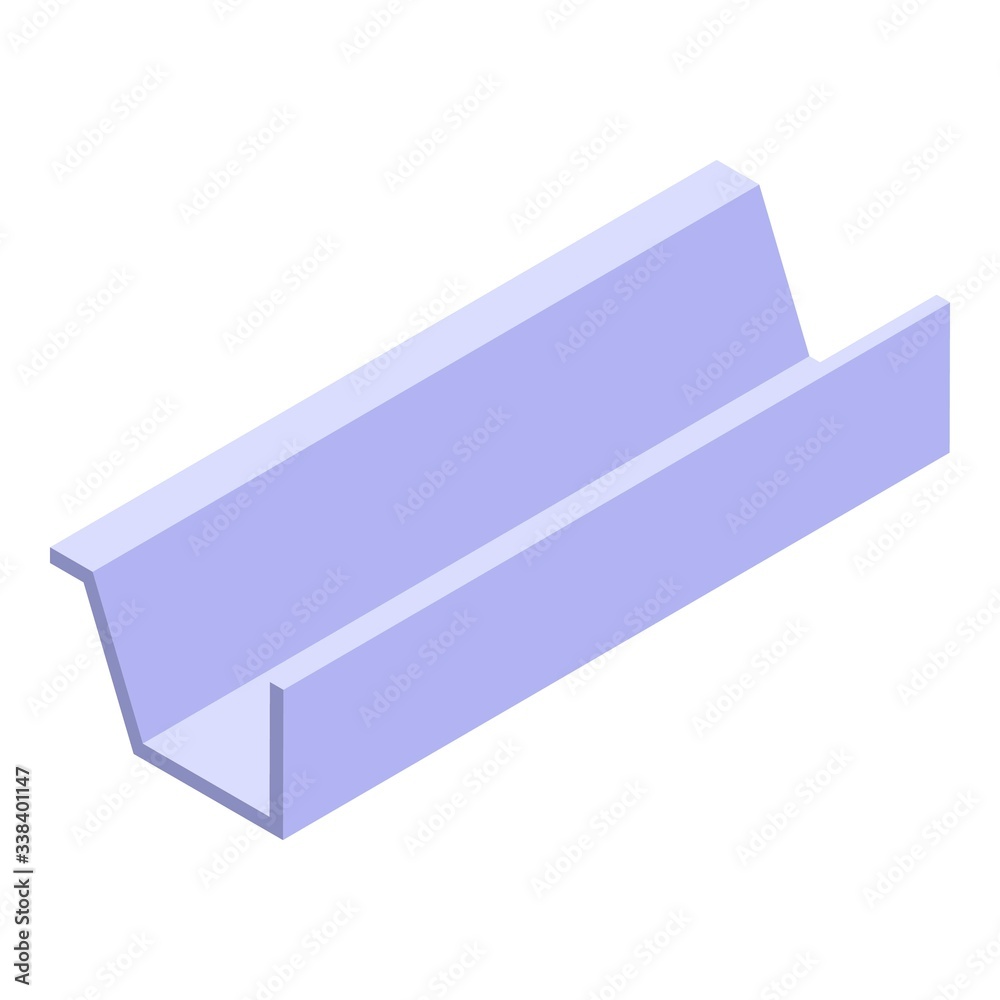 Drainage gutter icon. Isometric of drainage gutter vector icon for web design isolated on white background Drainage gutter icon. Isometric of drainage gutter vector icon for web design isolated on white background