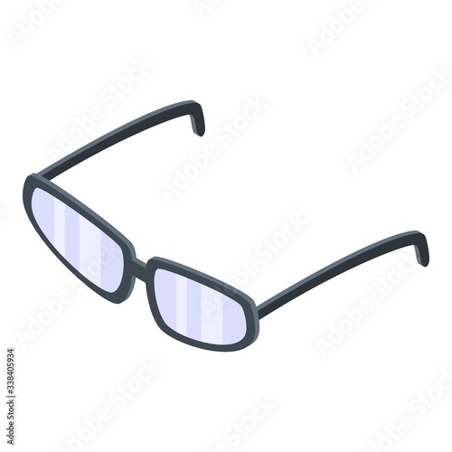Shooting sport eyeglasses icon. Isometric of shooting sport eyeglasses vector icon for web design isolated on white background