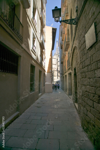 The Barcelona Barri Gotic area is also known as the Gothic Quarter  Spain