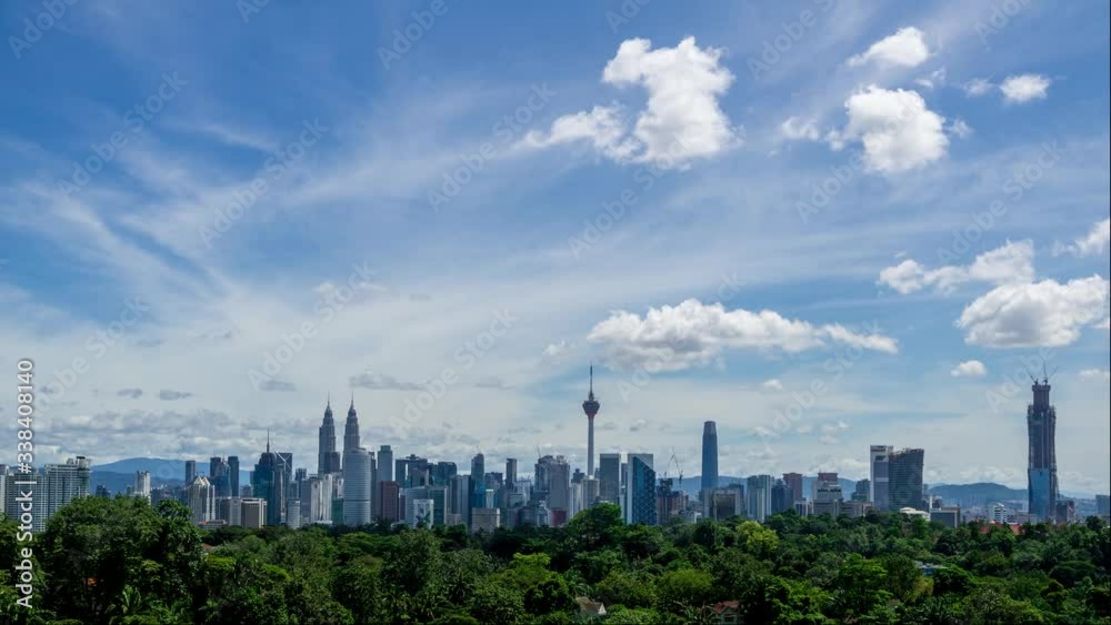 4K time lapse of moving clouds over down town Kuala Lumpur, Malaysia. 4K time lapse of moving clouds over down town Kuala Lumpur, Malaysia.