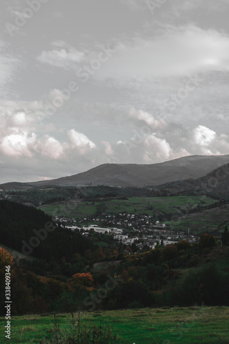 mountain landscape with cloudy sky