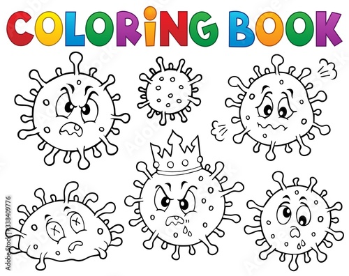 Coloring book viruses set 1