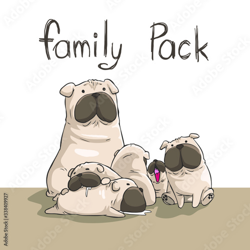 Dogs family pack