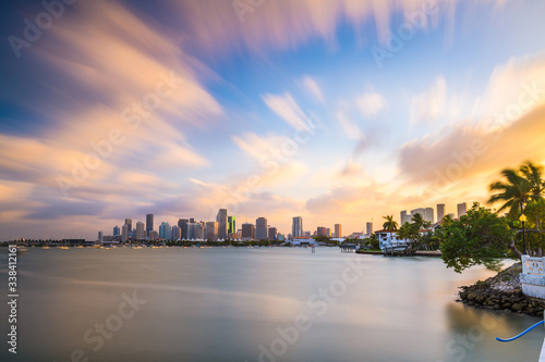 Miami, Florida, USA Downtown Skyline on the Bay