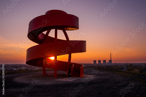 Landmark in Hamm Westfalen in the Ruhrgebiet at sunset photo
