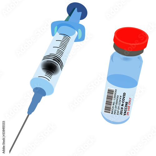 COVID19 Coronavirus Vaccine illustration isolated vector 