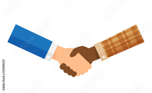 businessmen and farmer hands handshaking, employer and worker man holding clasp hands, businessmen and agriculture labor shake hands, farmer shake hands with businessman for agribusiness successful