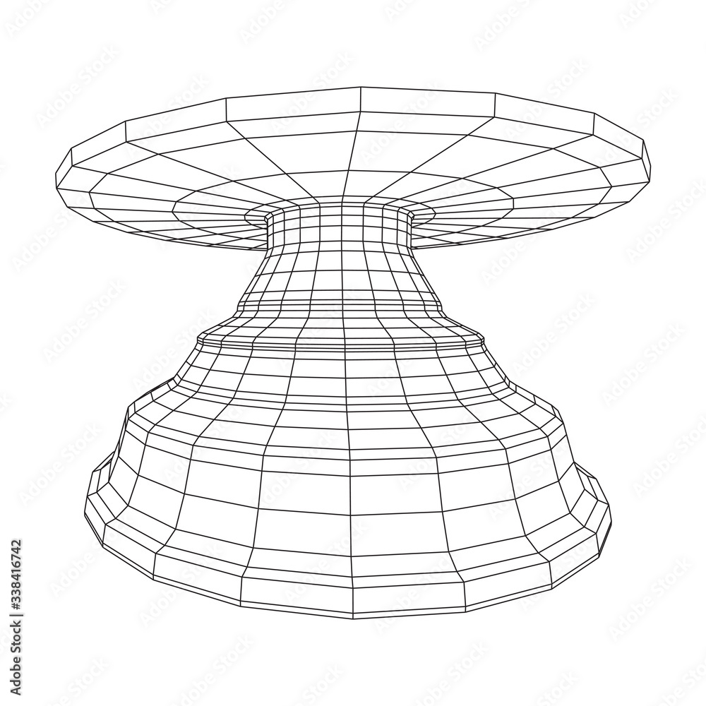 Smarthone Cellphone Pop Socket Holder. Wireframe low poly mesh vector illustration. Smarthone Cellphone Pop Socket Holder. Wireframe low poly mesh vector illustration.
