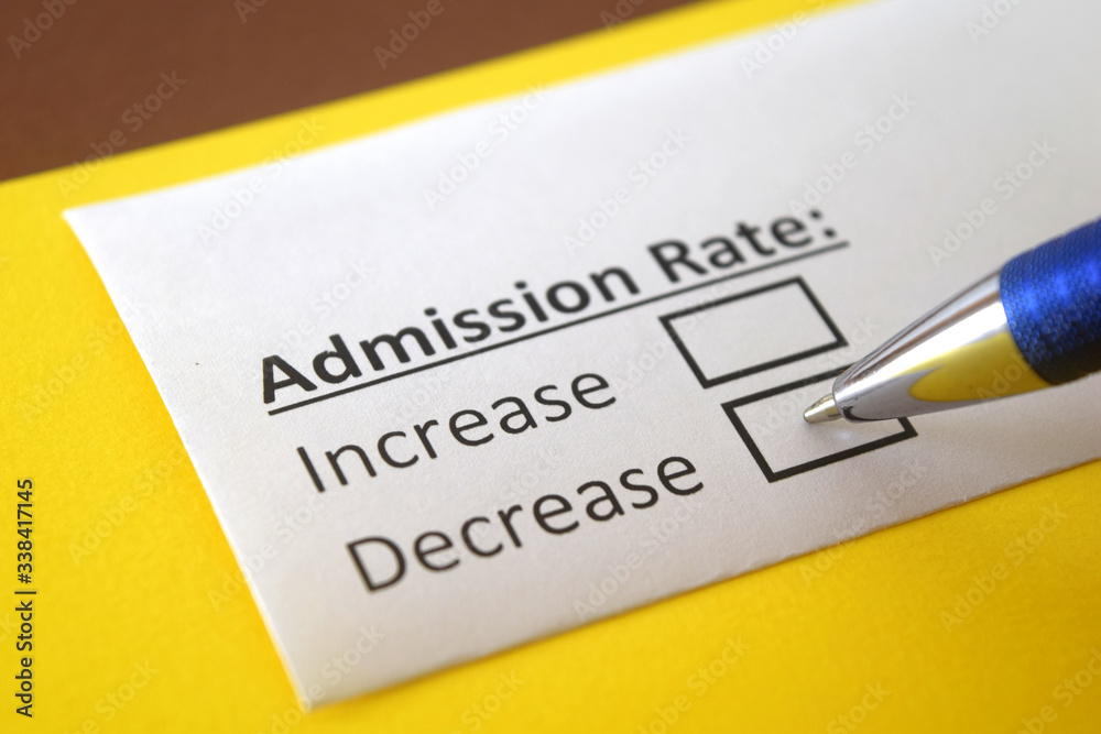 One person is answering question about admission rate. One person is answering question about admission rate.
