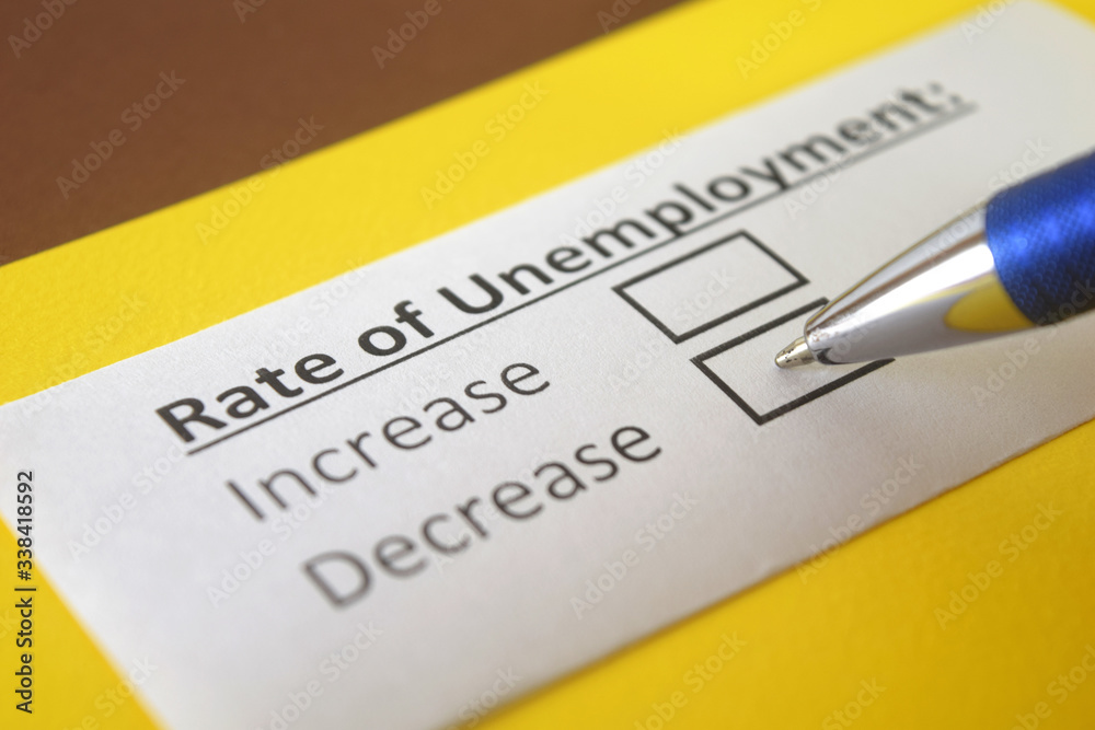 One person is answering question about rate of unemployment. One person is answering question about rate of unemployment.