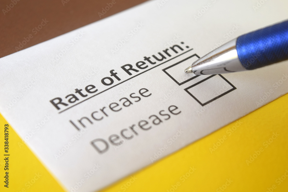One person is answering question about rate of return. One person is answering question about rate of return.