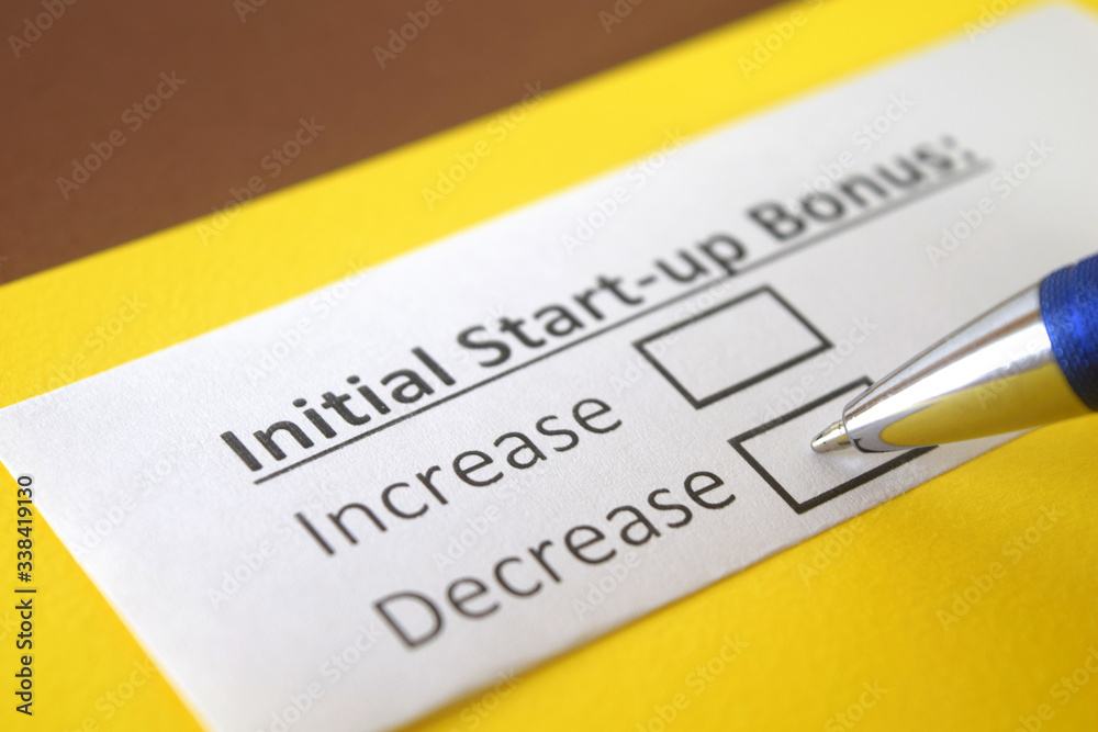 One person is answering question about initial start up bonus. One person is answering question about initial start up bonus.