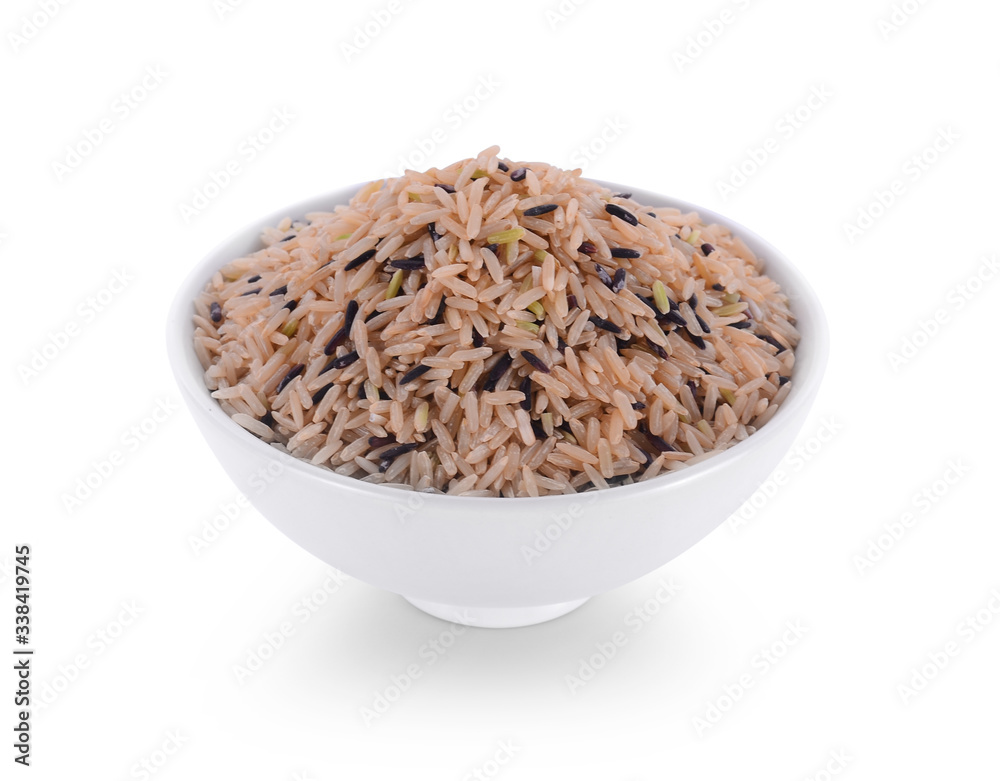 rice bowl on white background rice bowl on white background