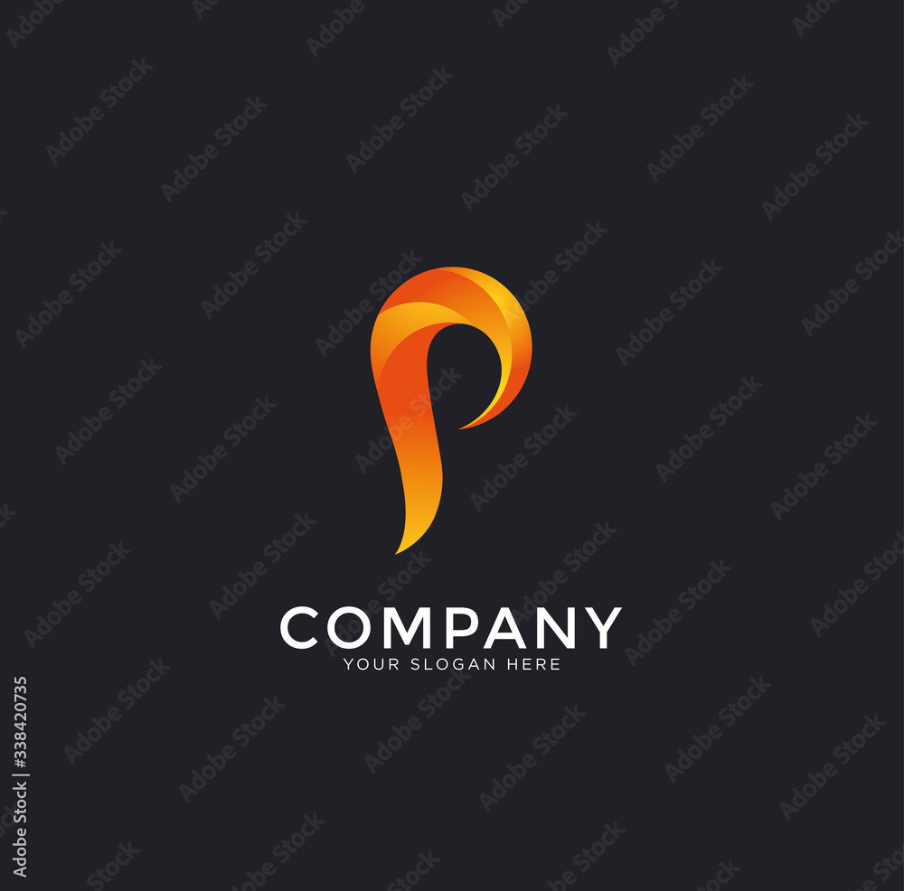 P colorful icon Illustration Logo Template P colorful icon Illustration Logo Template