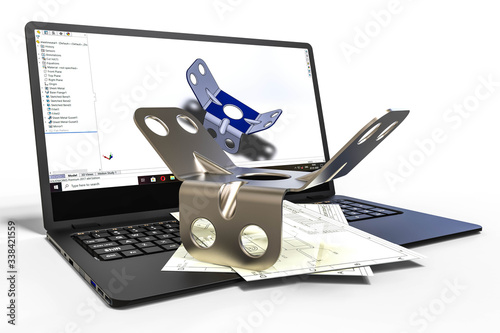 Computer aided design in Mold design with 3D software. Business, development.