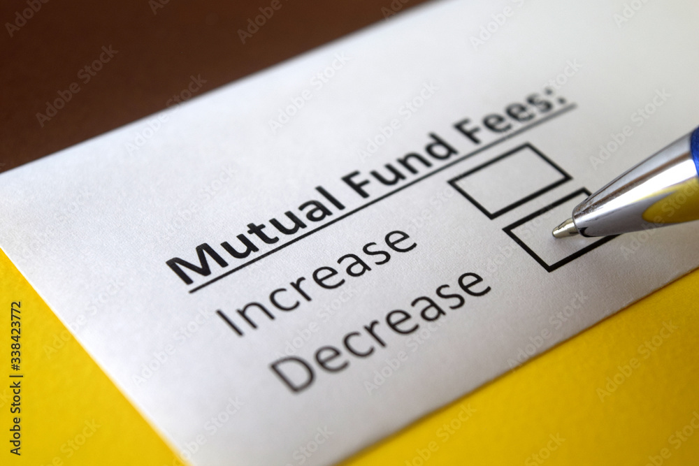One person is answering question about mutual fund fees. One person is answering question about mutual fund fees.