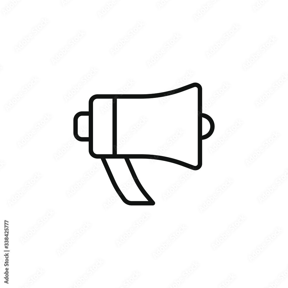 single icon of a megaphone vector illustration single icon of a megaphone vector illustration