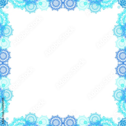 Colorful mandala frame illustration. Perfect for card design pattern