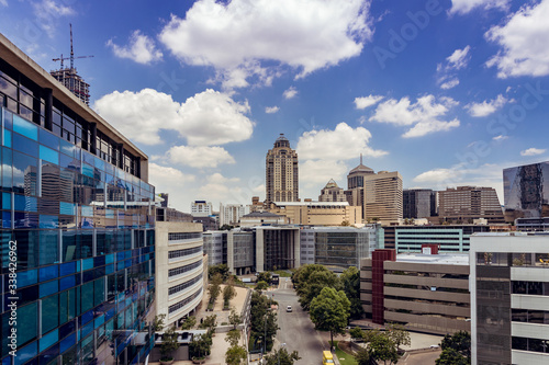 Fototapeta Naklejka Na Ścianę i Meble -  Desolated view of Sandton City, South Africa due to the Coronavirus lockdown