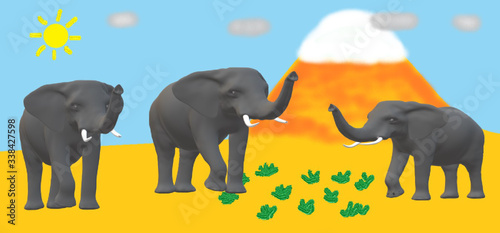 elephant in the park