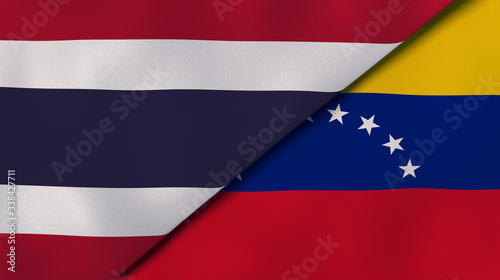 Free Download The flags of Thailand and Venezuela. News, reportage, business background. 3d illustration - GFXLoad