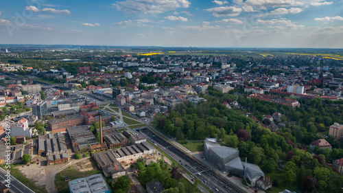 gliwice- city panorama - aerial view