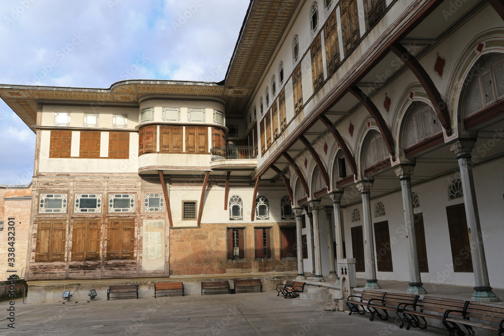 Courtyard of the Favourites in Harem, Topkapi Palace, Istanbul, Turkey