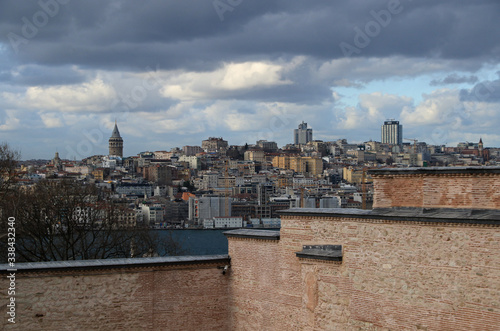 Panorama of the old town of Istanbul and Bosphorus, Turkey