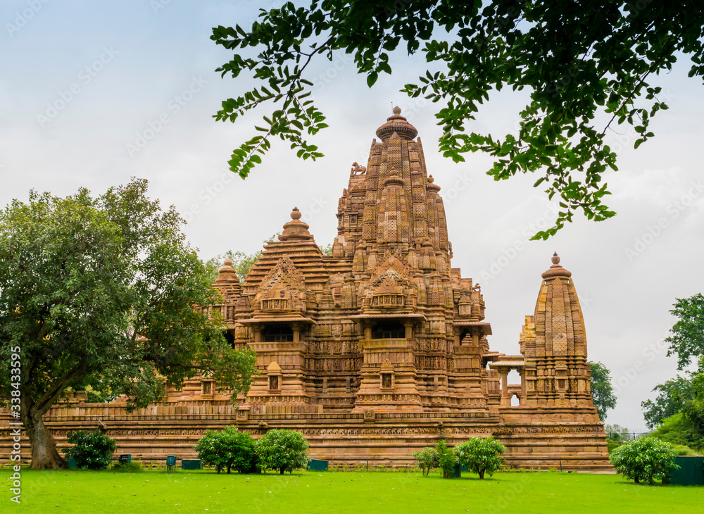 Stunning view of Vishvanatha temple, western group of Khajuraho monuments, Madhya Pradesh, India Stunning view of Vishvanatha temple, western group of Khajuraho monuments, Madhya Pradesh, India