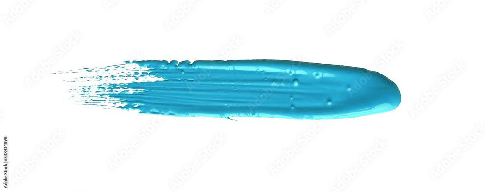 Turquoise blue brush stroke paiting over isolated background, canvas watercolor texture Turquoise blue brush stroke paiting over isolated background, canvas watercolor texture