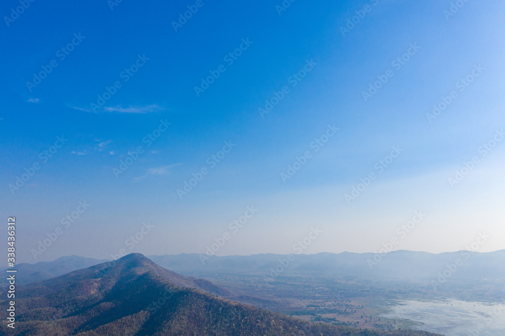 Mountian with blue sky and cloud in Kampot , Cambodia