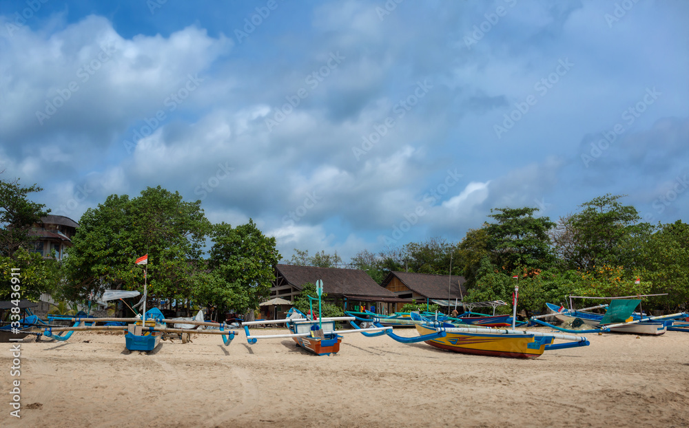 Fishing boats on the beach, Bali