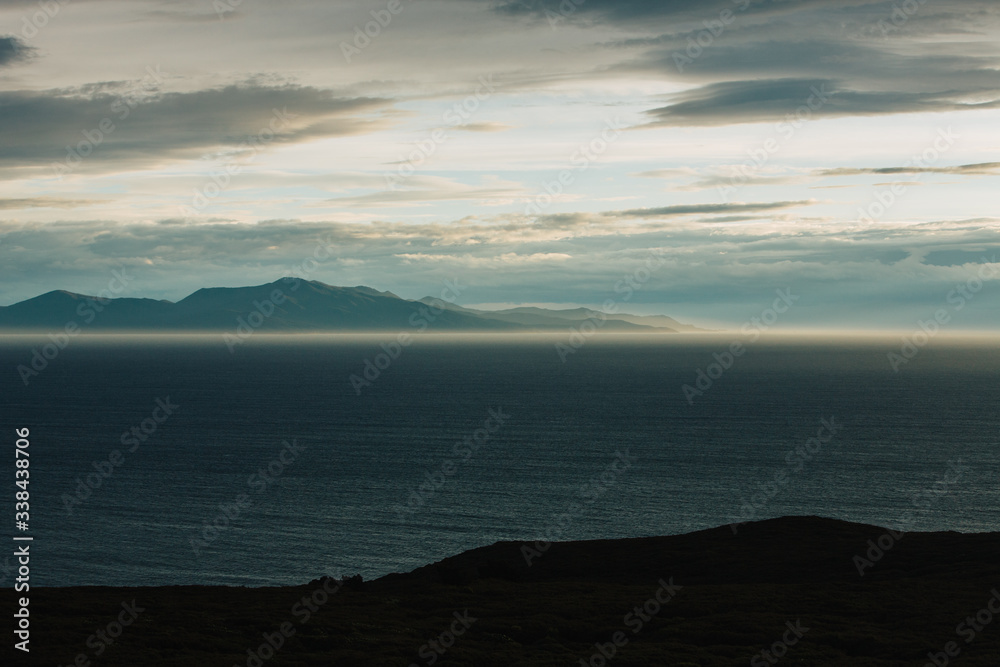 Dramatic clouds over the coast of New Zealand